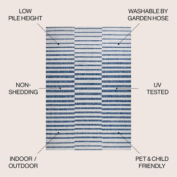 Sukie Modern Offset Stripe Indoor/outdoor Area Rug